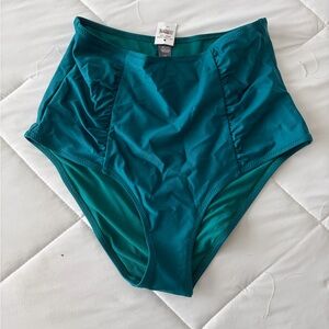 aerie Teal High-Waist Bikini Bottoms